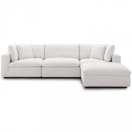 Commix Down Filled Overstuffed 4 Piece Sectional Sofa Set