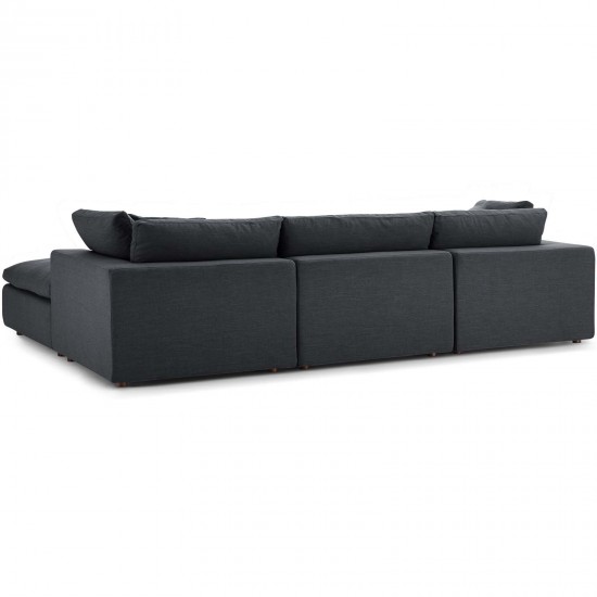 Commix Down Filled Overstuffed 4 Piece Sectional Sofa Set