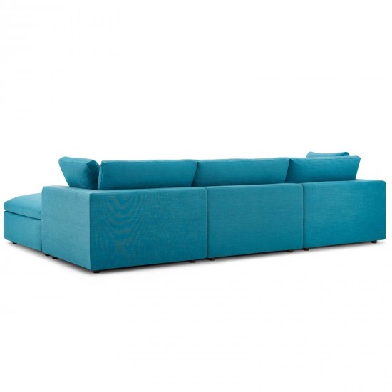 Commix Down Filled Overstuffed 4 Piece Sectional Sofa Set