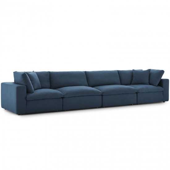 Commix Down Filled Overstuffed 4 Piece Sectional Sofa Set