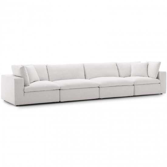 Commix Down Filled Overstuffed 4 Piece Sectional Sofa Set