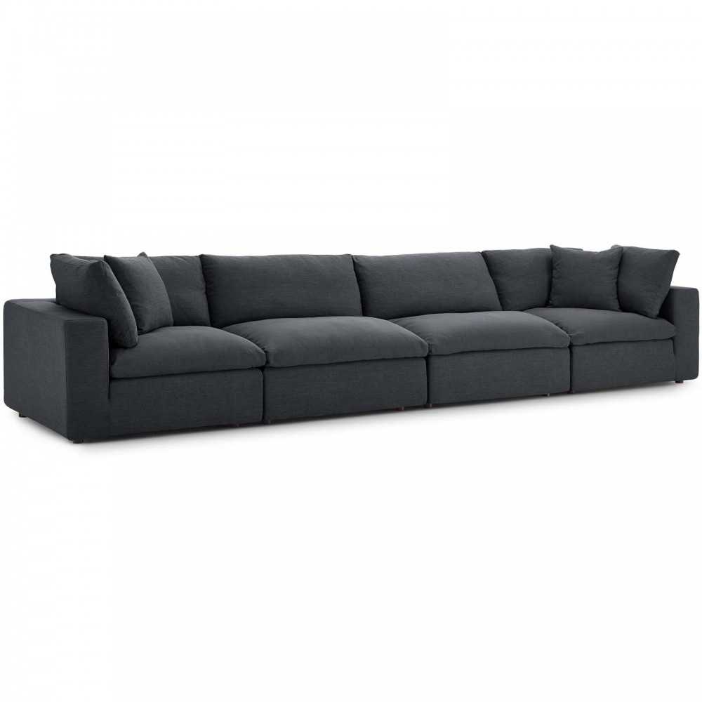 Commix Down Filled Overstuffed 4 Piece Sectional Sofa Set Commix Down Filled Overstuffed 4 Piece Sectional Sofa Set