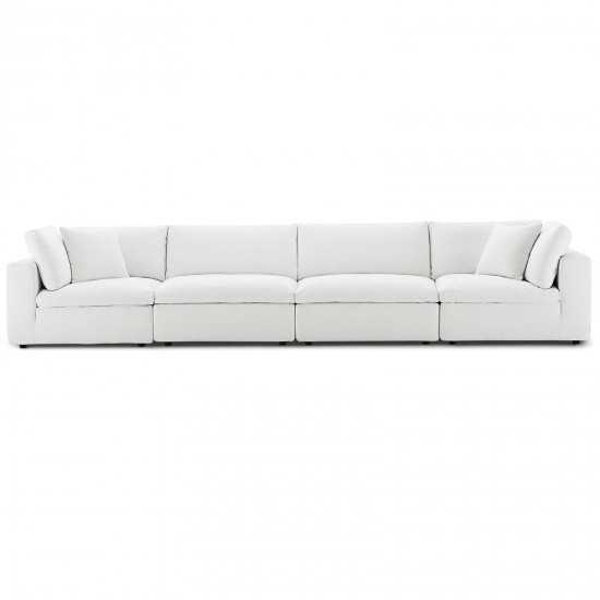Commix Down Filled Overstuffed 4 Piece Sectional Sofa Set