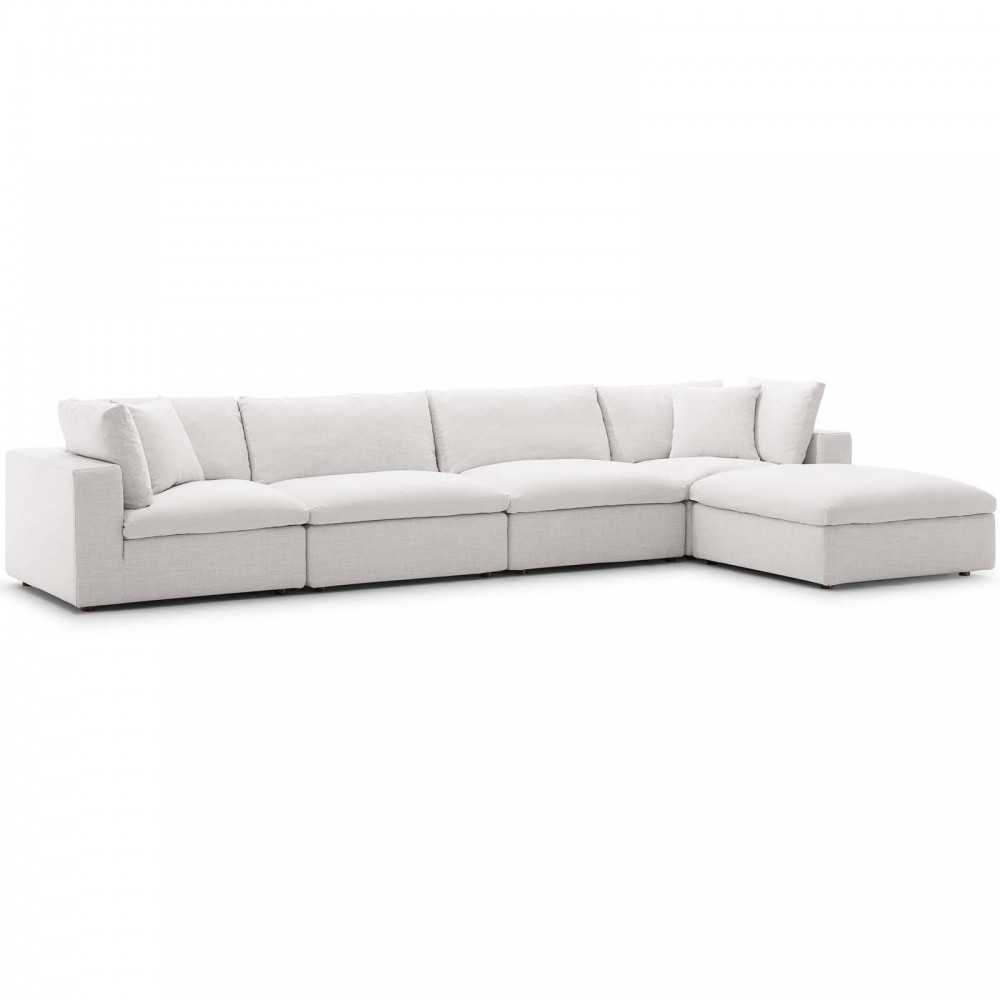 Commix Down Filled Overstuffed 5 Piece Sectional Sofa Set Commix Down Filled Overstuffed 5 Piece Sectional Sofa Set