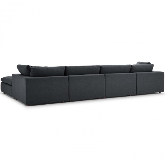 Commix Down Filled Overstuffed 5 Piece Sectional Sofa Set