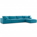 Commix Down Filled Overstuffed 5 Piece Sectional Sofa Set