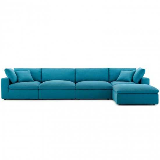 Commix Down Filled Overstuffed 5 Piece Sectional Sofa Set