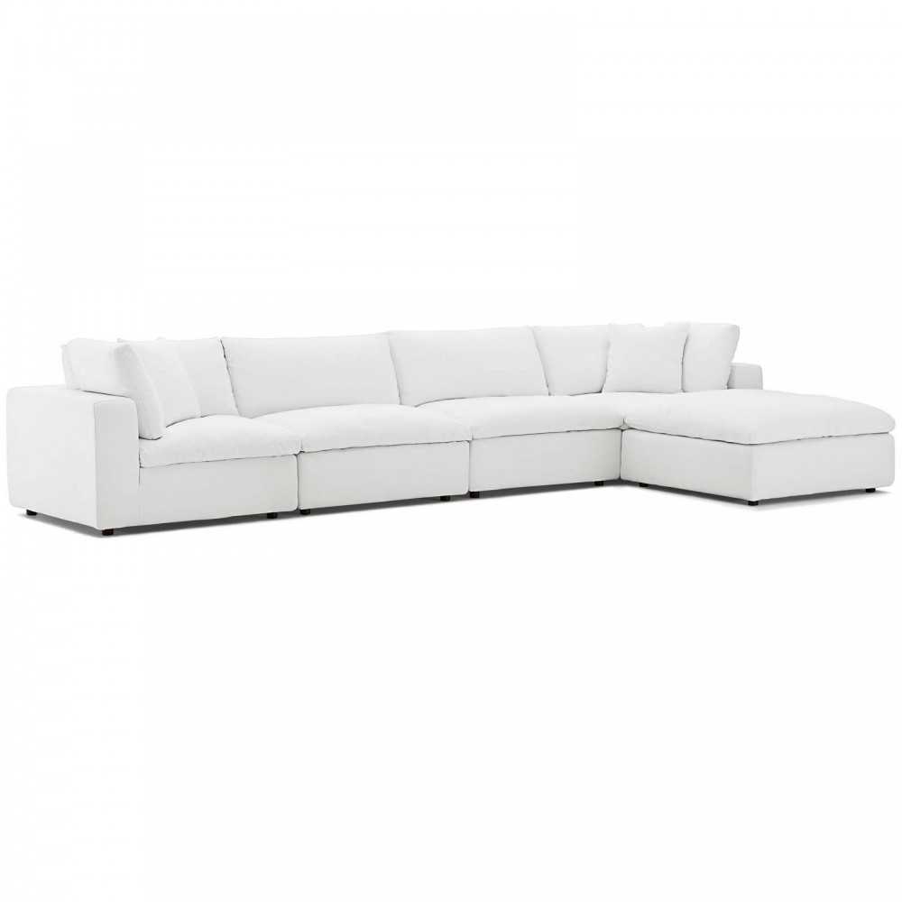 Commix Down Filled Overstuffed 5 Piece Sectional Sofa Set Commix Down Filled Overstuffed 5 Piece Sectional Sofa Set