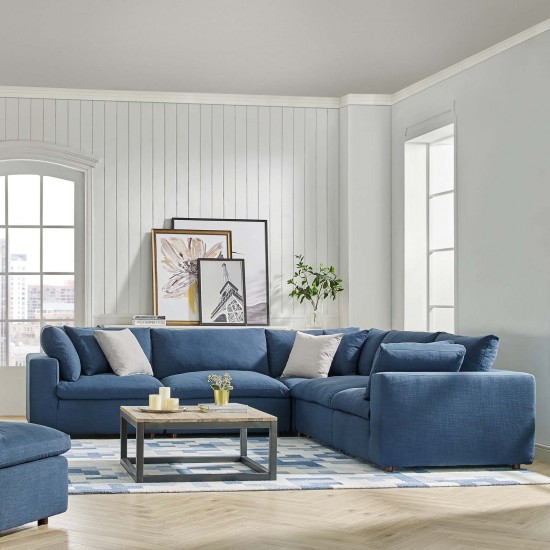 Commix Down Filled Overstuffed 5 Piece Sectional Sofa Set