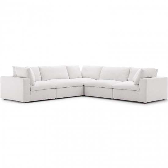 Commix Down Filled Overstuffed 5 Piece Sectional Sofa Set