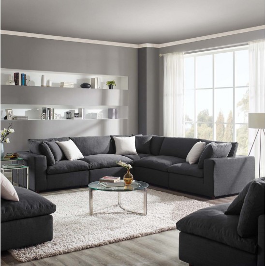 Commix Down Filled Overstuffed 5 Piece Sectional Sofa Set