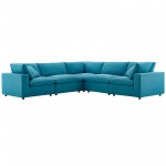 Commix Down Filled Overstuffed 5 Piece Sectional Sofa Set