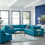 Commix Down Filled Overstuffed 5 Piece Sectional Sofa Set