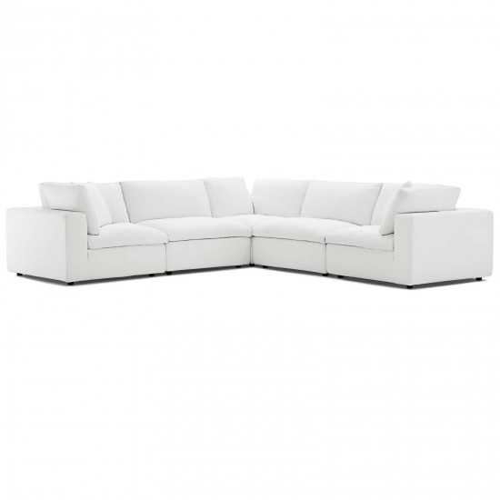 Commix Down Filled Overstuffed 5 Piece Sectional Sofa Set