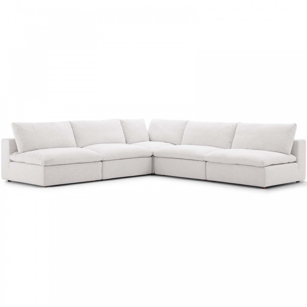 Commix Down Filled Overstuffed 5 Piece Sectional Sofa Set