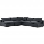 Commix Down Filled Overstuffed 5 Piece Sectional Sofa Set