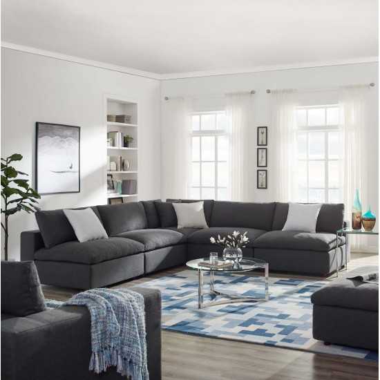 Commix Down Filled Overstuffed 5 Piece Sectional Sofa Set