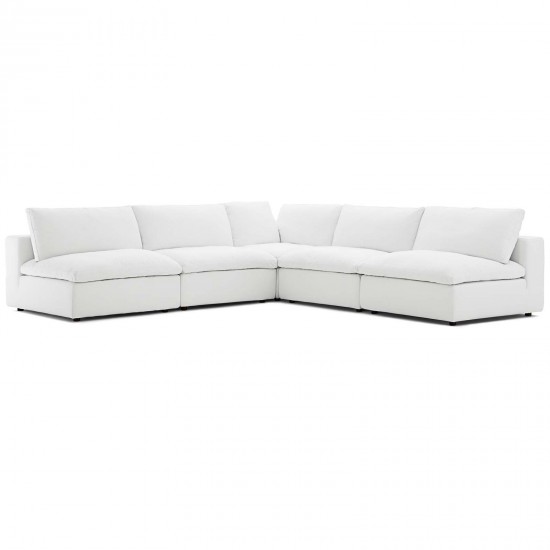 Commix Down Filled Overstuffed 5 Piece Sectional Sofa Set