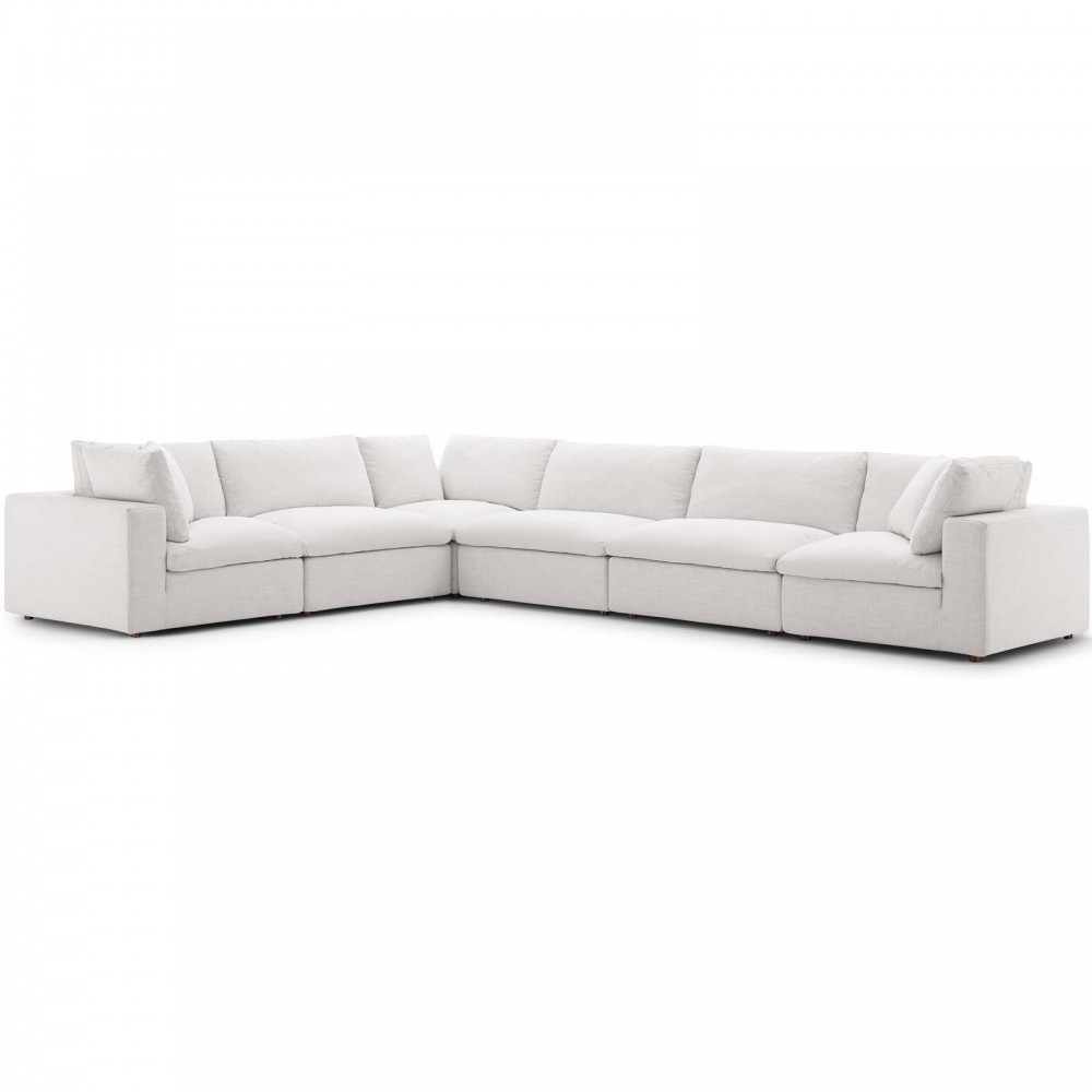 Commix Down Filled Overstuffed 6 Piece Sectional Sofa Set