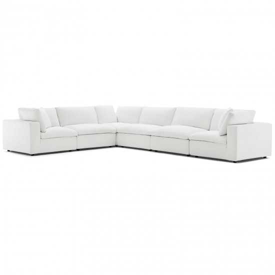 Commix Down Filled Overstuffed 6 Piece Sectional Sofa Set