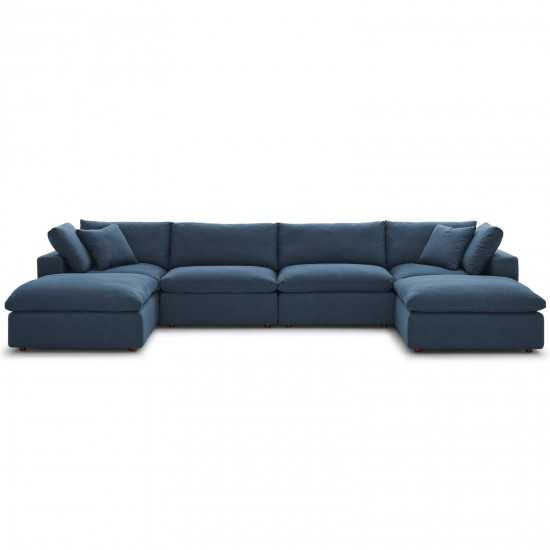 Commix Down Filled Overstuffed 6 Piece Sectional Sofa Set