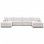 Commix Down Filled Overstuffed 6 Piece Sectional Sofa Set