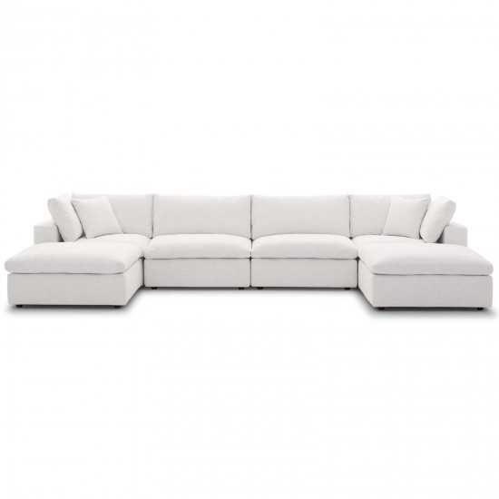 Commix Down Filled Overstuffed 6 Piece Sectional Sofa Set