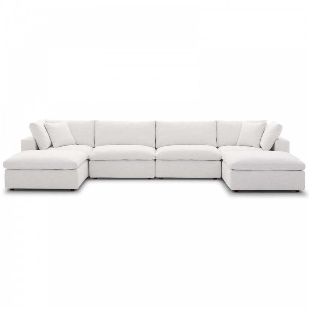 Commix Down Filled Overstuffed 6 Piece Sectional Sofa Set