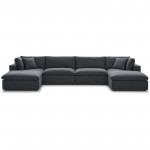 Commix Down Filled Overstuffed 6 Piece Sectional Sofa Set