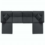 Commix Down Filled Overstuffed 6 Piece Sectional Sofa Set