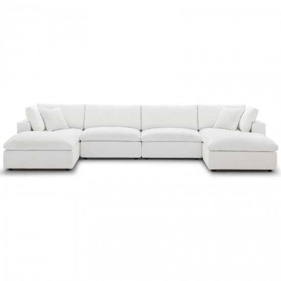 Commix Down Filled Overstuffed 6 Piece Sectional Sofa Set