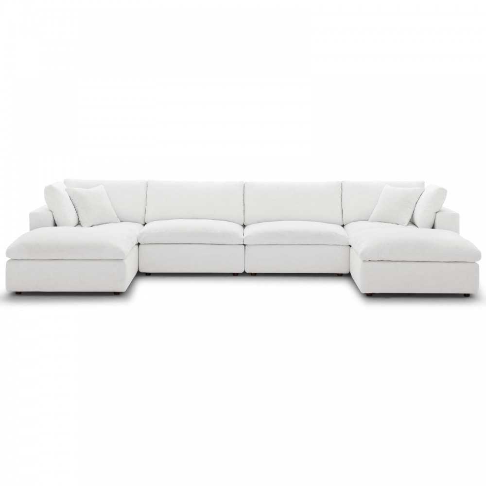 Commix Down Filled Overstuffed 6 Piece Sectional Sofa Set