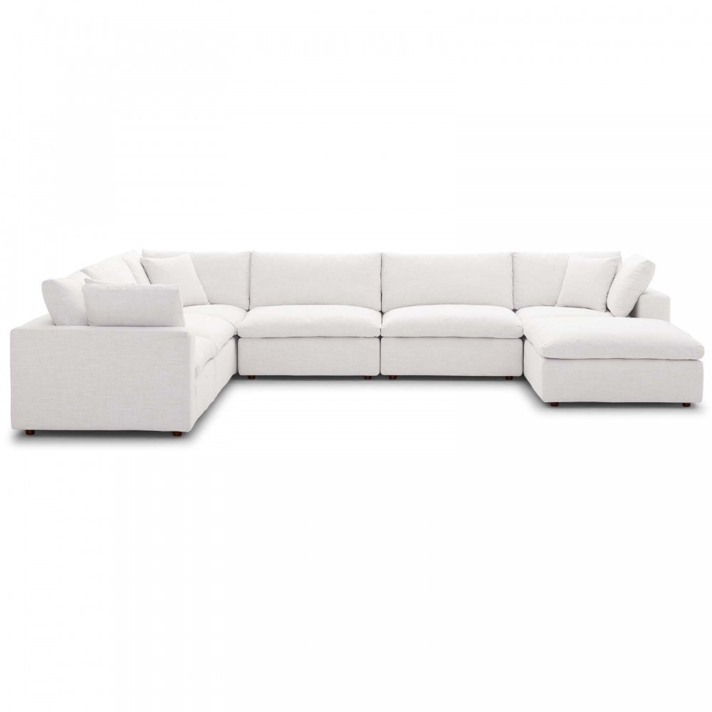 Commix Down Filled Overstuffed 7 Piece Sectional Sofa Set