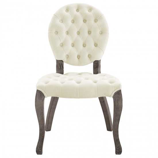 Exhibit French Vintage Dining Performance Velvet Side Chair