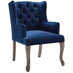 Realm French Vintage Dining Performance Velvet Armchair