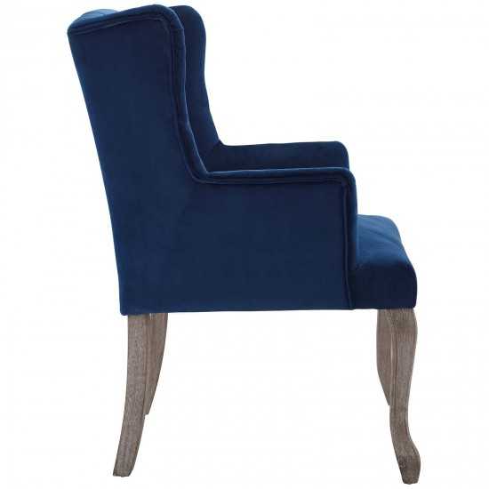 Realm French Vintage Dining Performance Velvet Armchair