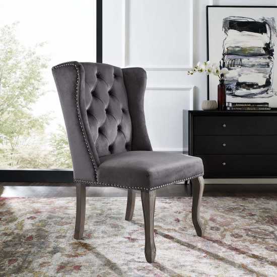 Apprise French Vintage Dining Performance Velvet Side Chair