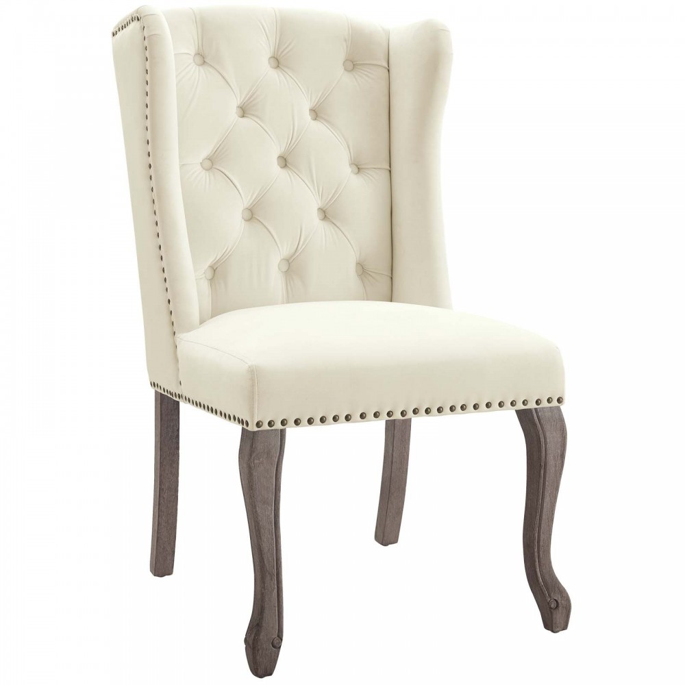 Apprise French Vintage Dining Performance Velvet Side Chair Apprise French Vintage Dining Performance Velvet Side Chair