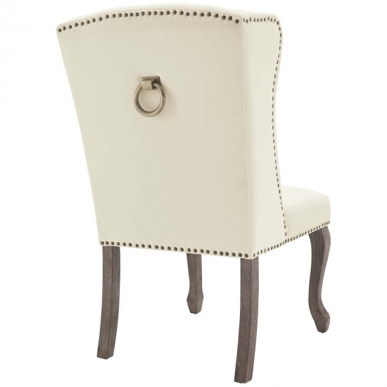 Apprise French Vintage Dining Performance Velvet Side Chair