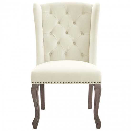 Apprise French Vintage Dining Performance Velvet Side Chair