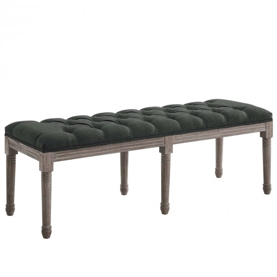 Province French Vintage Upholstered Fabric Bench