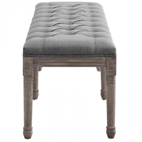 Province French Vintage Upholstered Fabric Bench