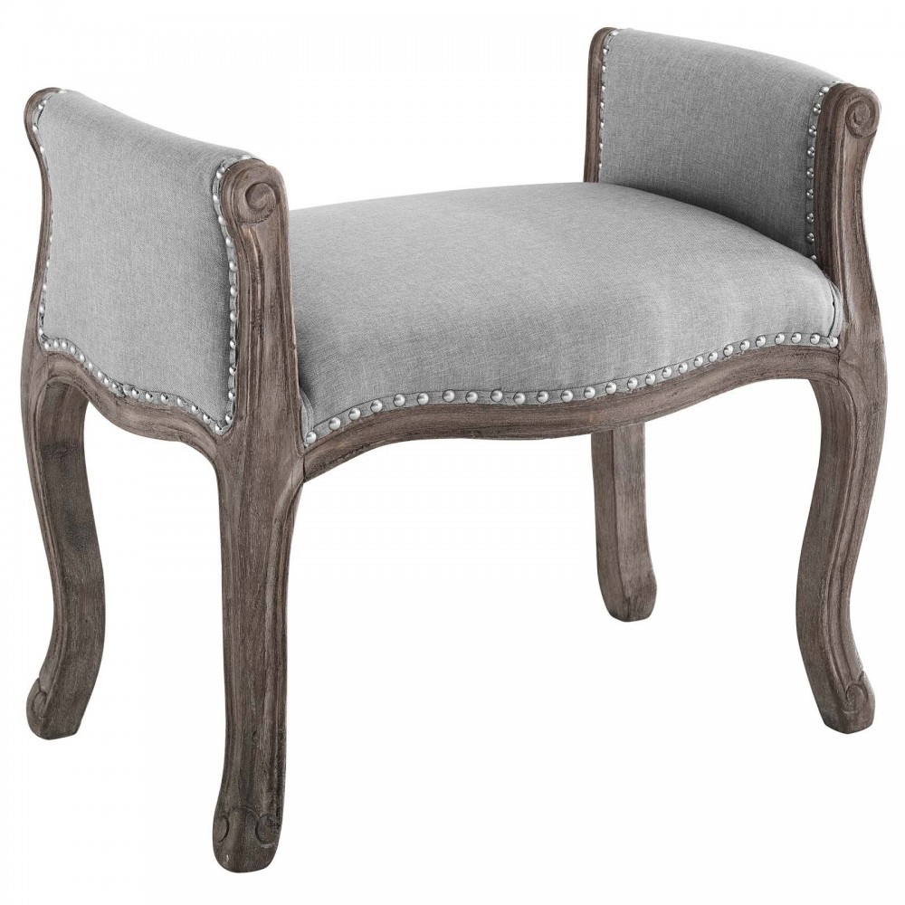 Avail Vintage French Upholstered Fabric Bench Avail Vintage French Upholstered Fabric Bench