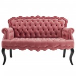 Viola Chesterfield Button Tufted Loveseat Performance Velvet Settee