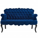Viola Chesterfield Button Tufted Loveseat Performance Velvet Settee