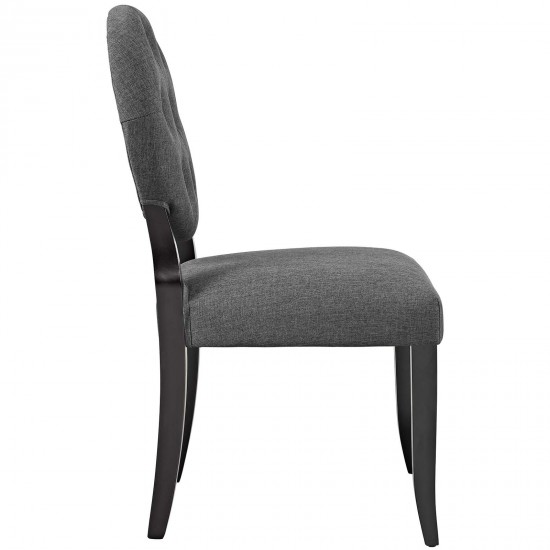 Button Dining Side Chair Upholstered Fabric Set of 4