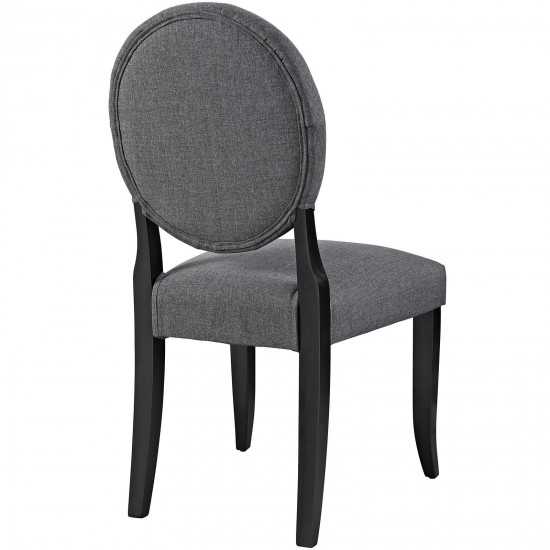 Button Dining Side Chair Upholstered Fabric Set of 4