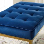 Loft Gold Stainless Steel Leg Medium Performance Velvet Bench