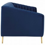 Valiant Vertical Channel Tufted Performance Velvet Sofa