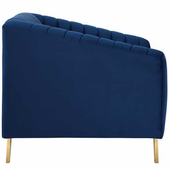 Valiant Vertical Channel Tufted Performance Velvet Armchair